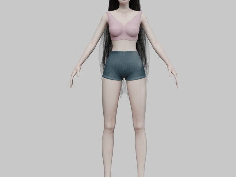 Pretty young girl V29761 3Dモデル