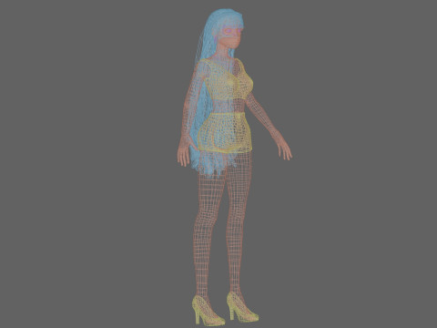 Pretty young girl V29761 3Dモデル