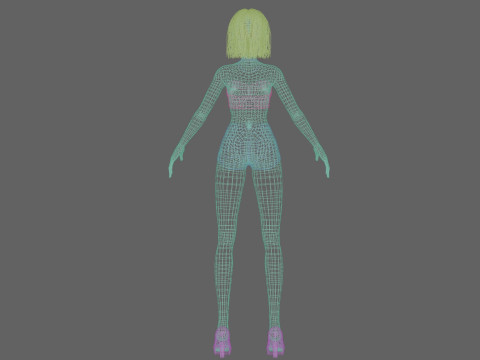 Standard cartoon girl V26387 3D Модель
