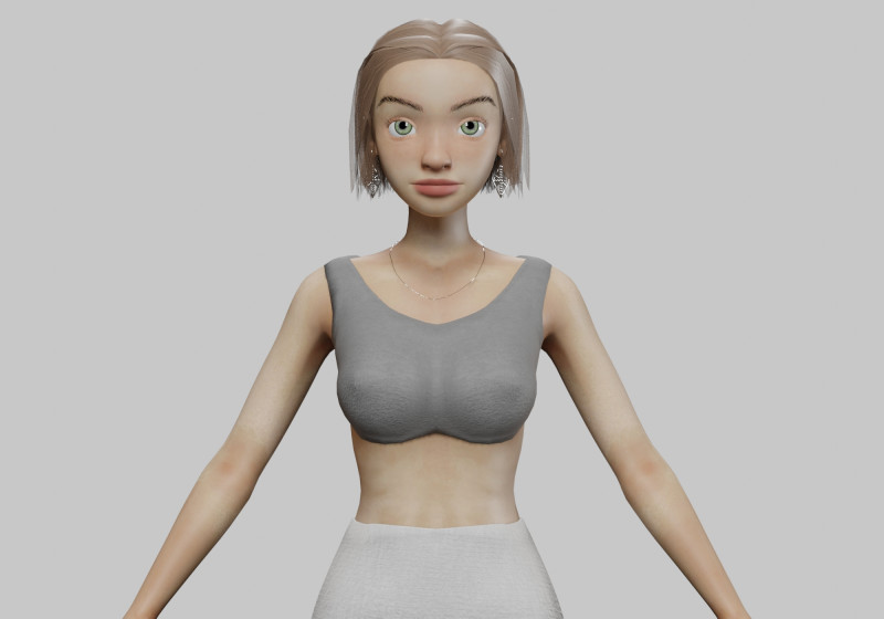 Standard pretty girl V27779 Model 3D .c4d .max .obj .3ds .fbx .stl .blend 