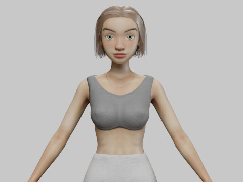 Standard pretty girl V27779 3D Model