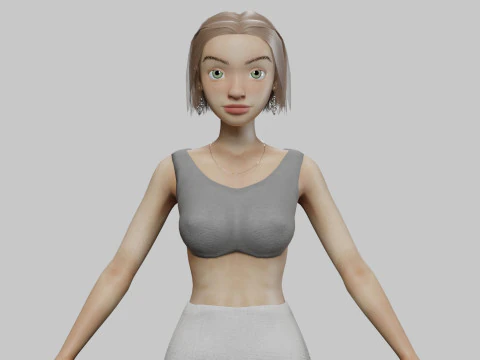 Garota bonita padr&atilde;o V27779 Modelo 3D