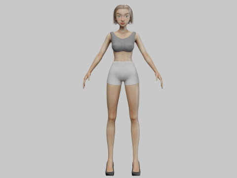 Standard pretty girl V27779 Model 3D