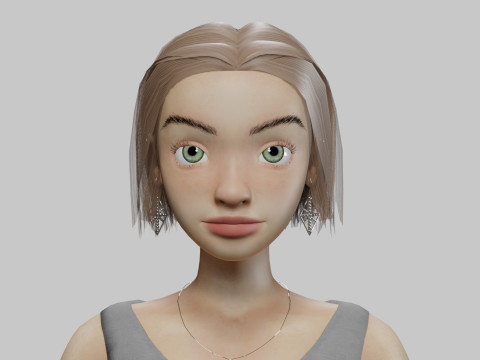 Standard pretty girl V27779 Model 3D