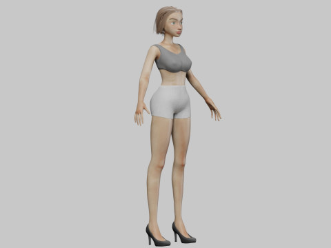 Standard pretty girl V27779 Model 3D