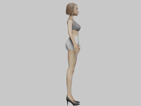 Standard pretty girl V27779 Model 3D