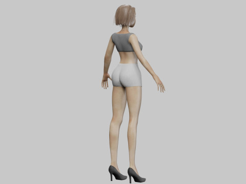 Standard pretty girl V27779 Model 3D