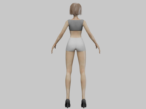 Standard pretty girl V27779 Model 3D