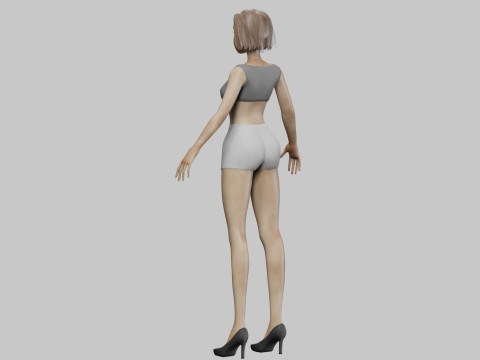 Standard pretty girl V27779 Model 3D