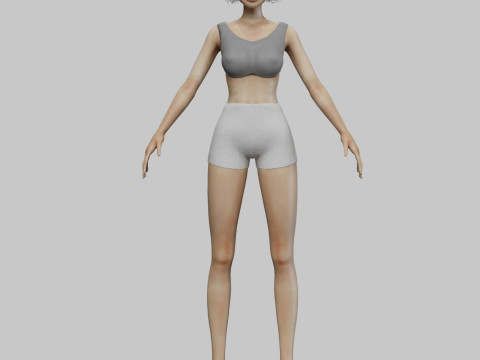 Standard pretty girl V27779 Model 3D