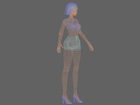 Standard pretty girl V27779 Model 3D