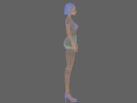 Standard pretty girl V27779 Model 3D