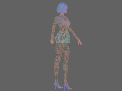 Standard pretty girl V27779 Model 3D