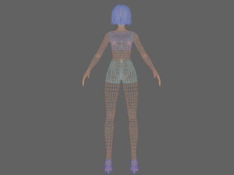 Standard pretty girl V27779 Model 3D
