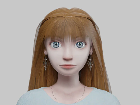 Standard young girl V33830 3D Model