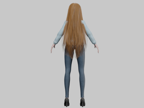 Standard young girl V33830 Modèle 3D
