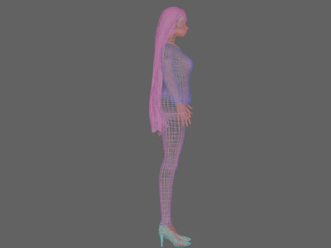 Standard young girl V33830 3D Model