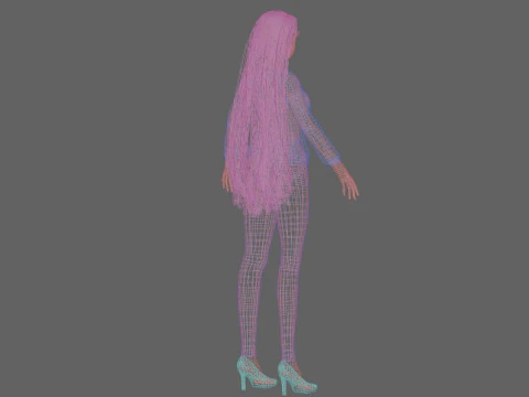Standard young girl V33830 3D Model