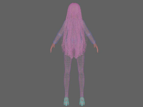 Standard young girl V33830 3D Model