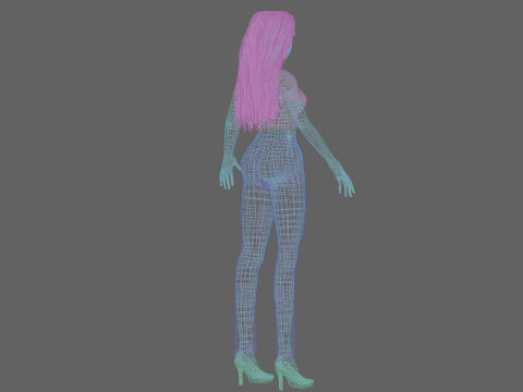 Stylized pretty girl V34060 Modèle 3D