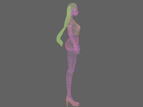 Sweet cartoon girl V24684 3D Model