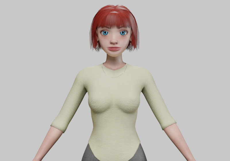 Sweet pretty girl V30337 3D मॉडल .c4d .max .obj .3ds .fbx .stl .blend 