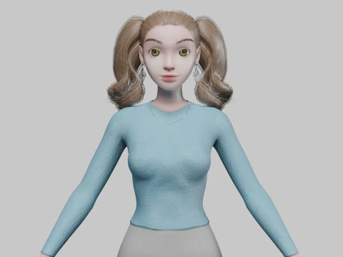 Sweet young girl V31941 3D Model