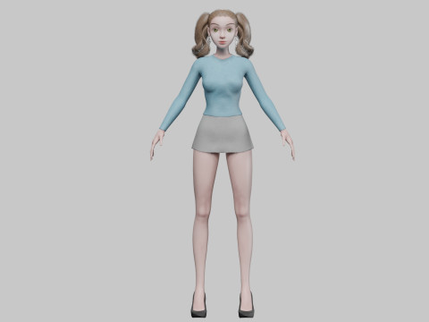 Sweet young girl V31941 Model 3D