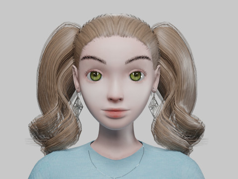 Sweet young girl V31941 Model 3D