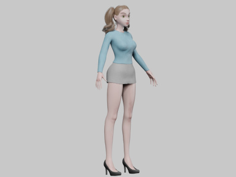 Sweet young girl V31941 Model 3D