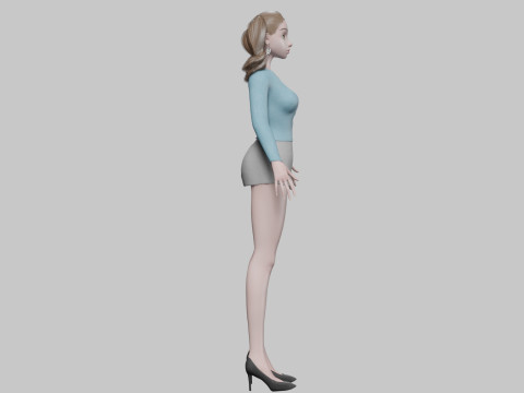 Sweet young girl V31941 Model 3D