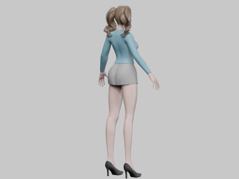 Sweet young girl V31941 Model 3D