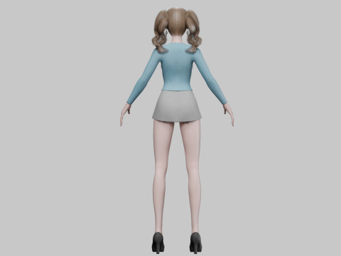 Sweet young girl V31941 Model 3D