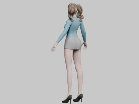 Sweet young girl V31941 Model 3D