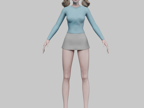 Sweet young girl V31941 Model 3D