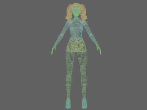 Sweet young girl V31941 Model 3D