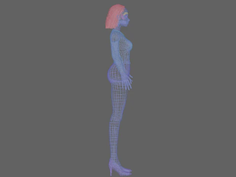 Teen cartoon girl V28283 3D Model