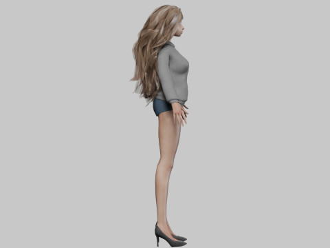 Teen pretty girl V38972 3D 모델