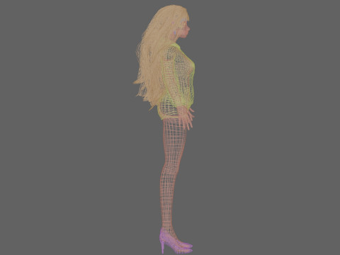 Teen pretty girl V38972 3D 모델
