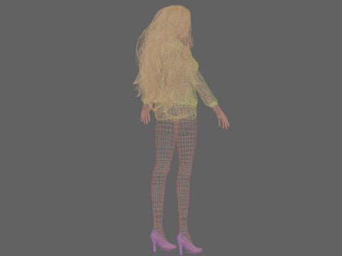 Teen pretty girl V38972 3D 모델