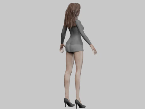 Young basic girl V33549 3D Model