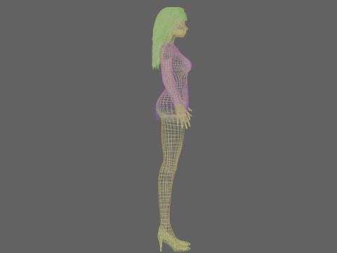 Young basic girl V33549 3D Модель