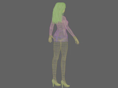 Young basic girl V33549 3D Model