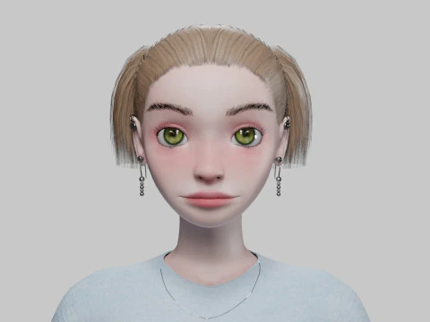 Young cute girl V21284 3D Model