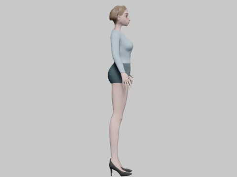 Young cute girl V21284 3D Model