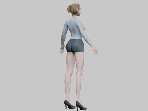 Young cute girl V21284 3D-Modell