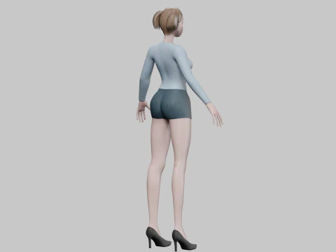 Young cute girl V21284 3D Model