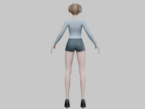 Young cute girl V21284 3D-Modell