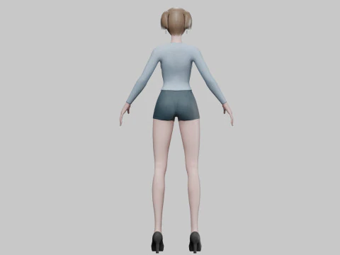 Young cute girl V21284 3D Model