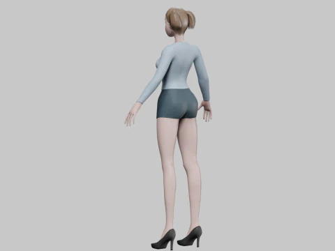 Young cute girl V21284 3D Model